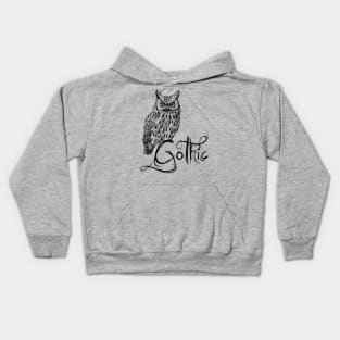 Gothic Owl Kids Hoodie